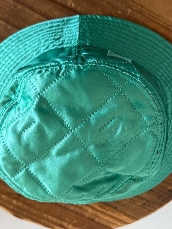 Acne Studios mint Green mixed Quilting Satin Bucket Hat Sz OS main image 3